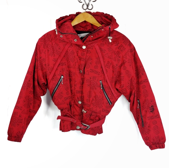 NILS Jackets & Blazers - NILS Vintage Belted Hooded Crop Ski Jacket Sz 6
